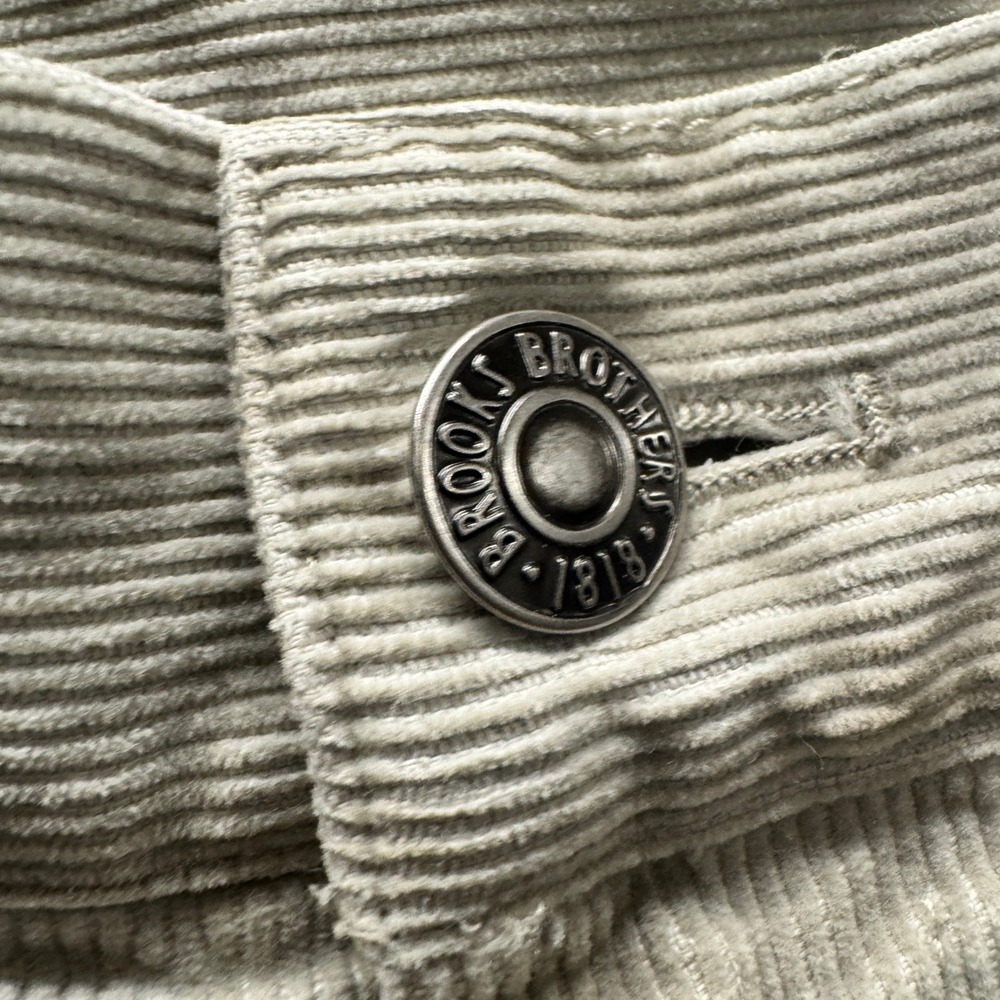 Brooks Brothers Corduroy Pants‎ Mens 32x30 ACTUAL Straight Leg Beige Trousers - Picture 8 of 9